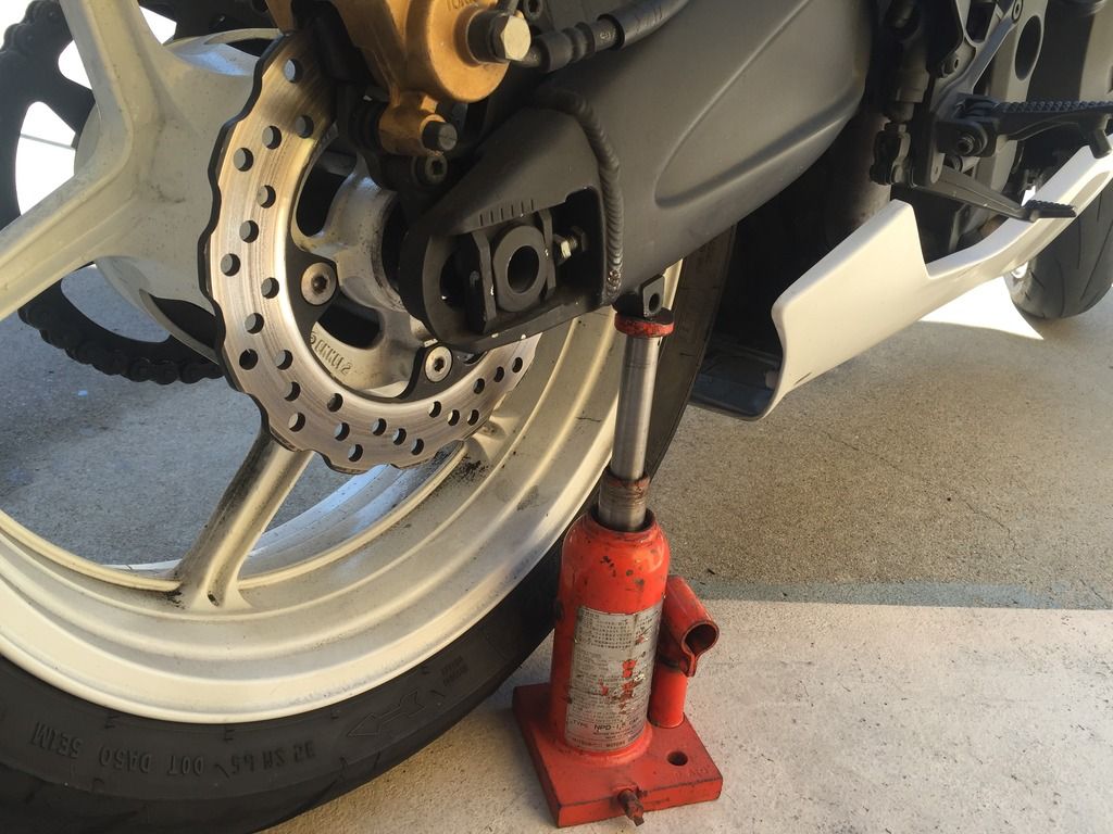 How To Lube Chain without stands (Poor man's Lube) Kawasaki Ninja ZX